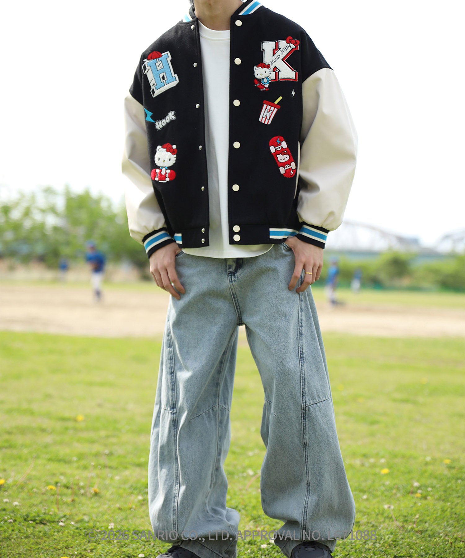 HOOK -original- SANRIO CHARACTERS Collaboration Character Shaggy Embroidered Stadium Jacket