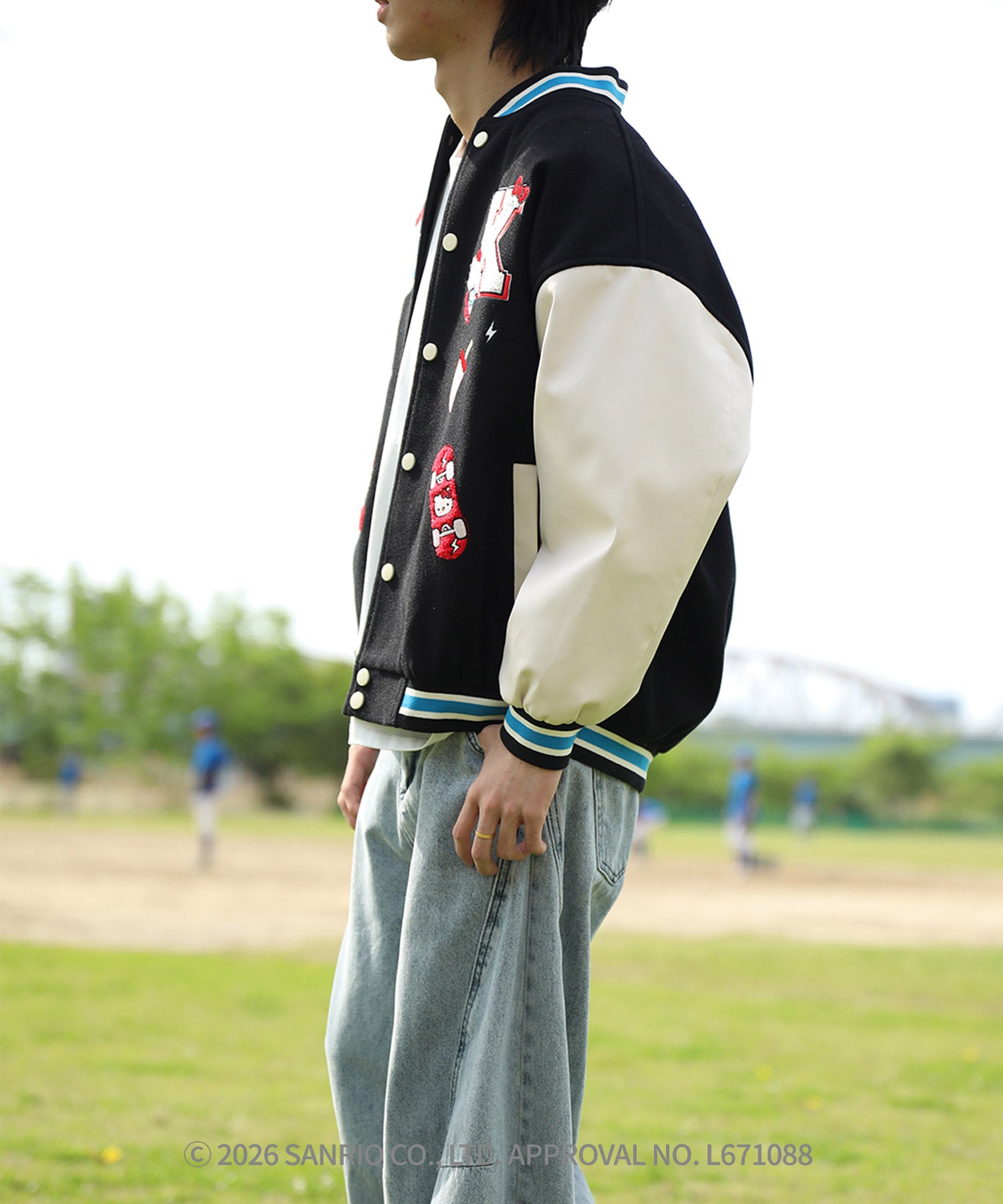 HOOK -original- SANRIO CHARACTERS Collaboration Character Shaggy Embroidered Stadium Jacket