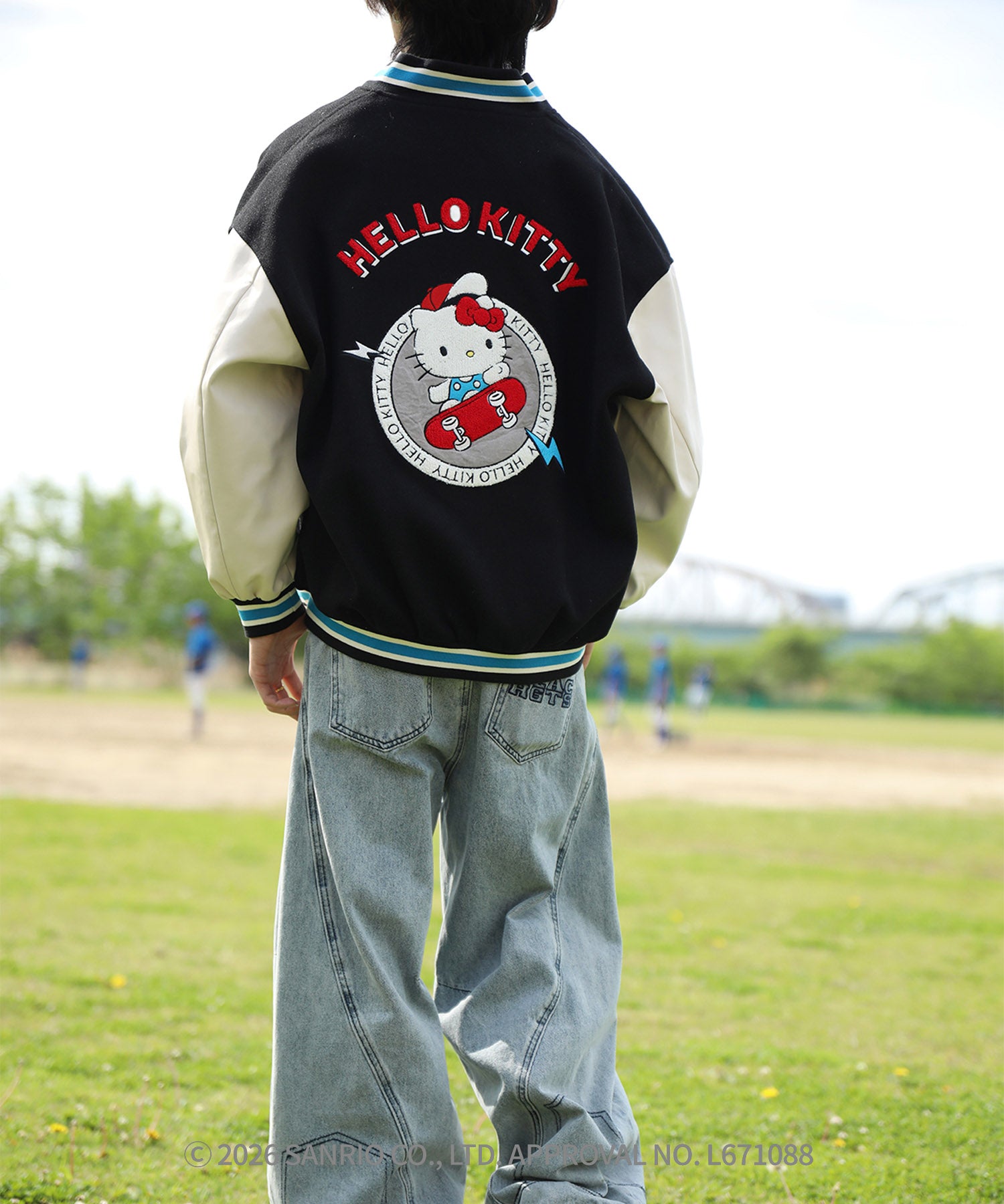 HOOK -original- SANRIO CHARACTERS Collaboration Character Shaggy Embroidered Stadium Jacket