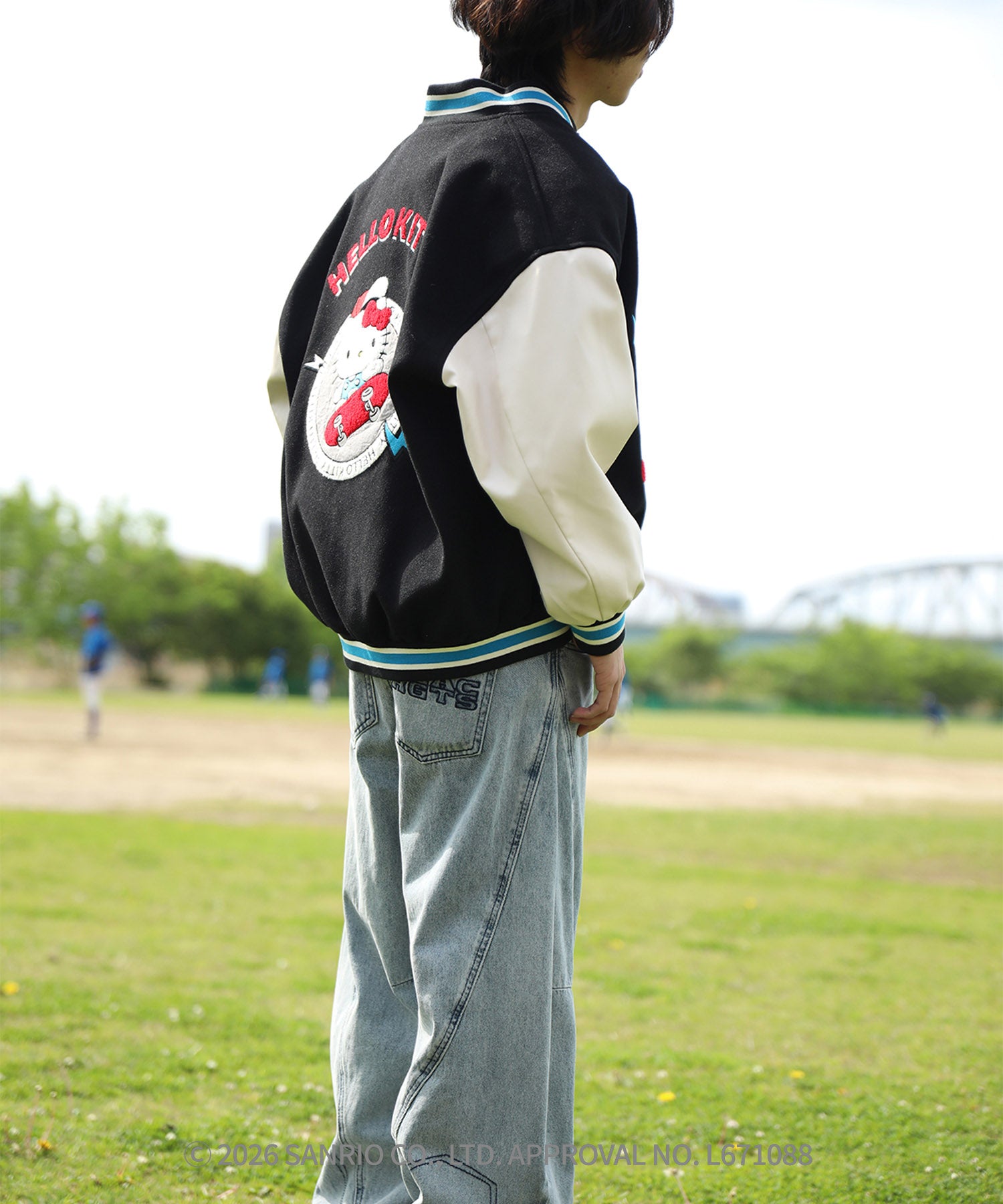 HOOK -original- SANRIO CHARACTERS Collaboration Character Shaggy Embroidered Stadium Jacket