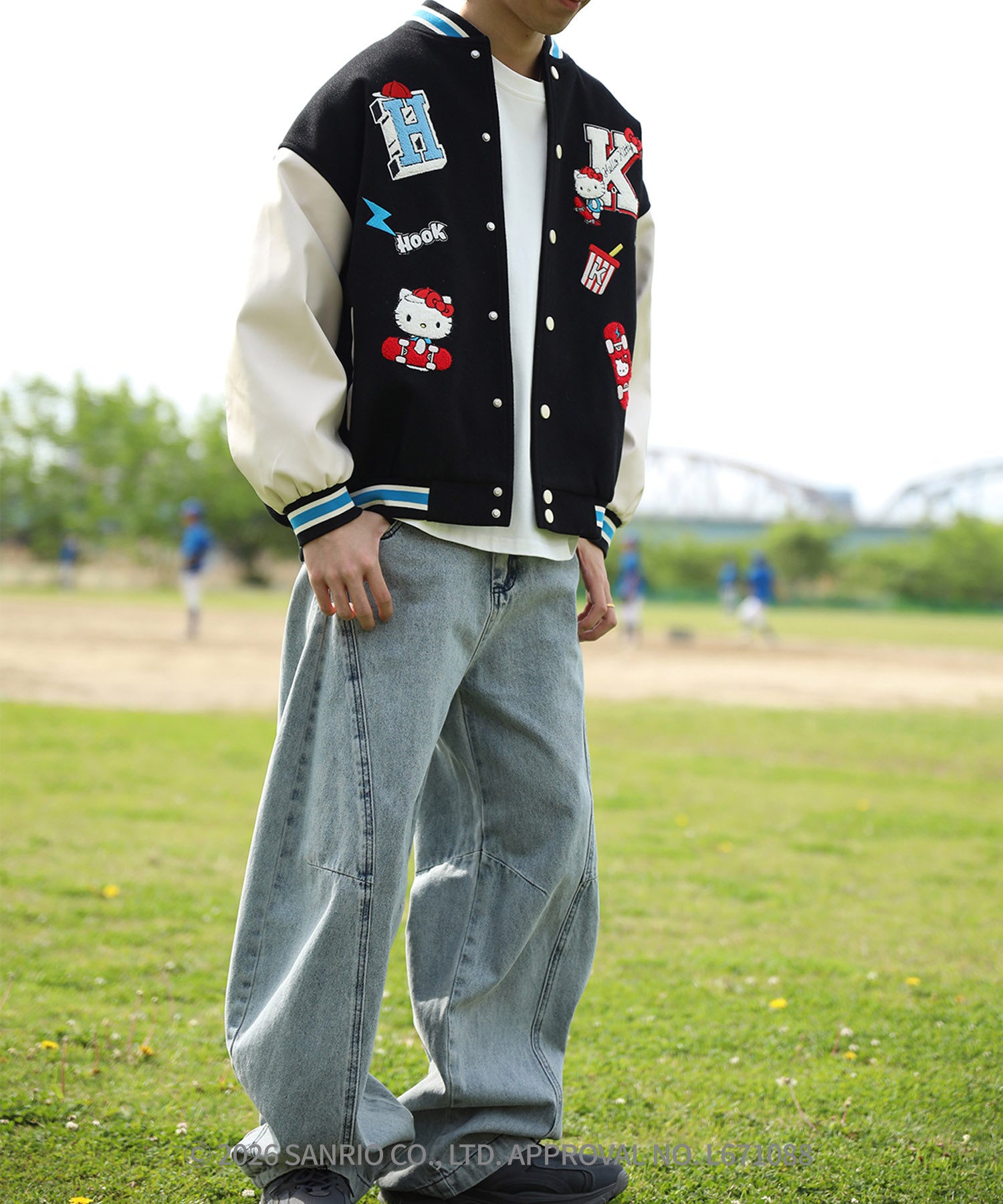 HOOK -original- SANRIO CHARACTERS Collaboration Character Shaggy Embroidered Stadium Jacket