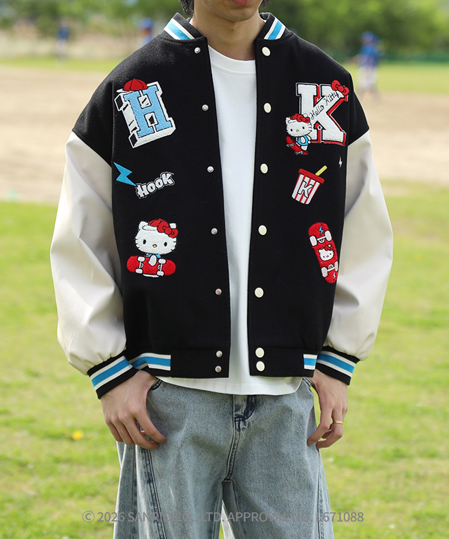 HOOK -original- SANRIO CHARACTERS Collaboration Character Shaggy Embroidered Stadium Jacket