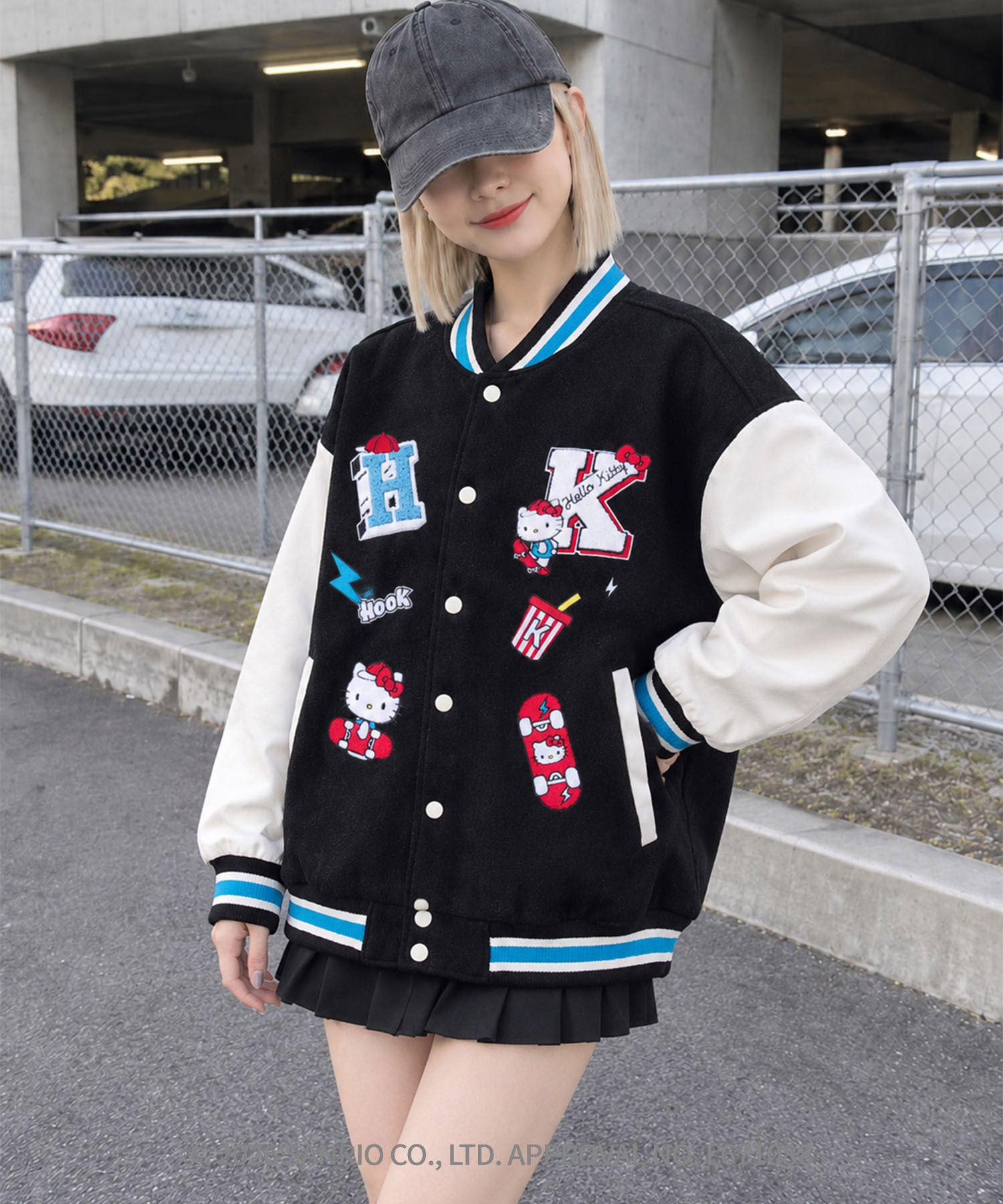 HOOK -original- SANRIO CHARACTERS Collaboration Character Shaggy Embroidered Stadium Jacket