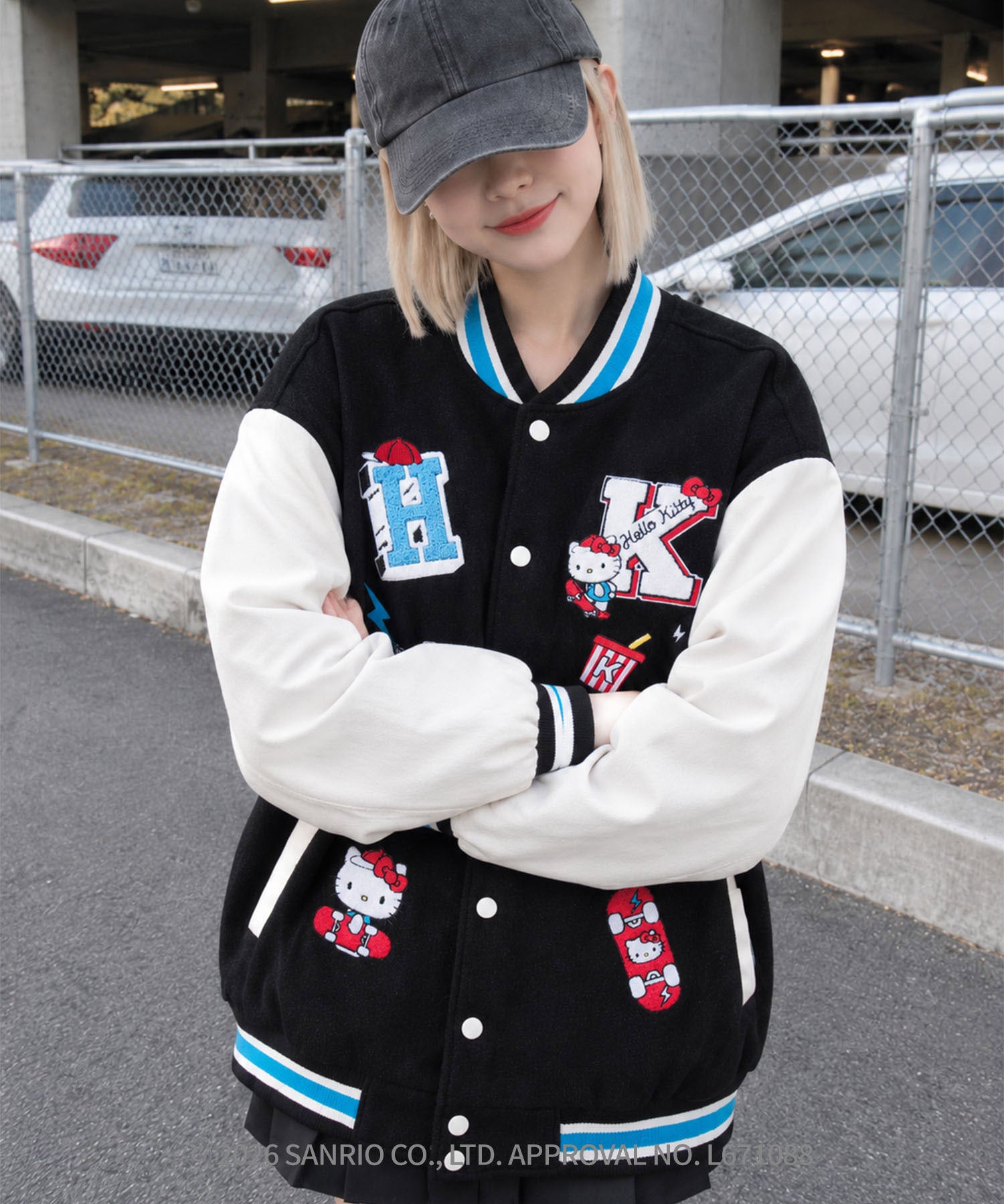 HOOK -original- SANRIO CHARACTERS Collaboration Character Shaggy Embroidered Stadium Jacket