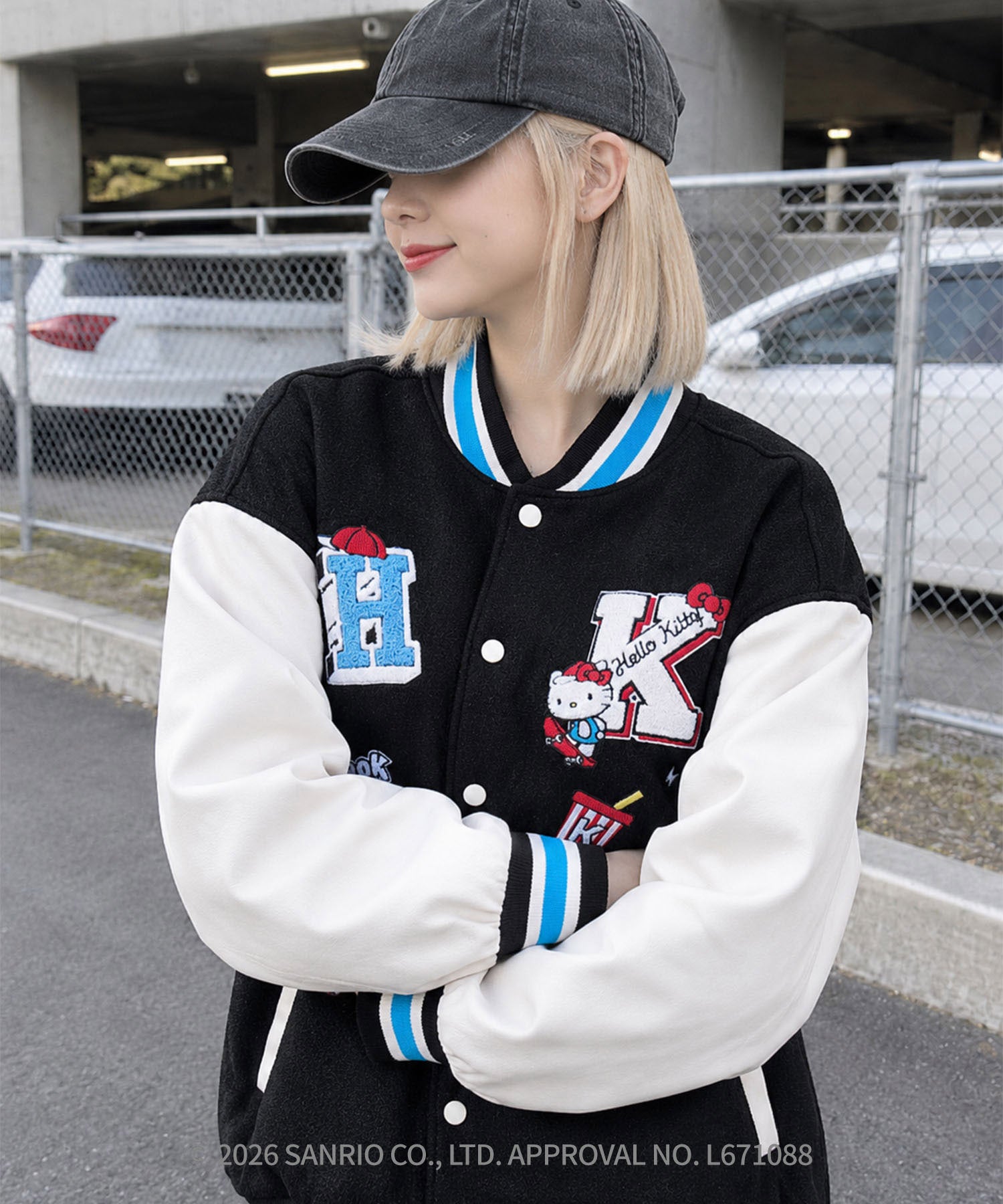 HOOK -original- SANRIO CHARACTERS Collaboration Character Shaggy Embroidered Stadium Jacket