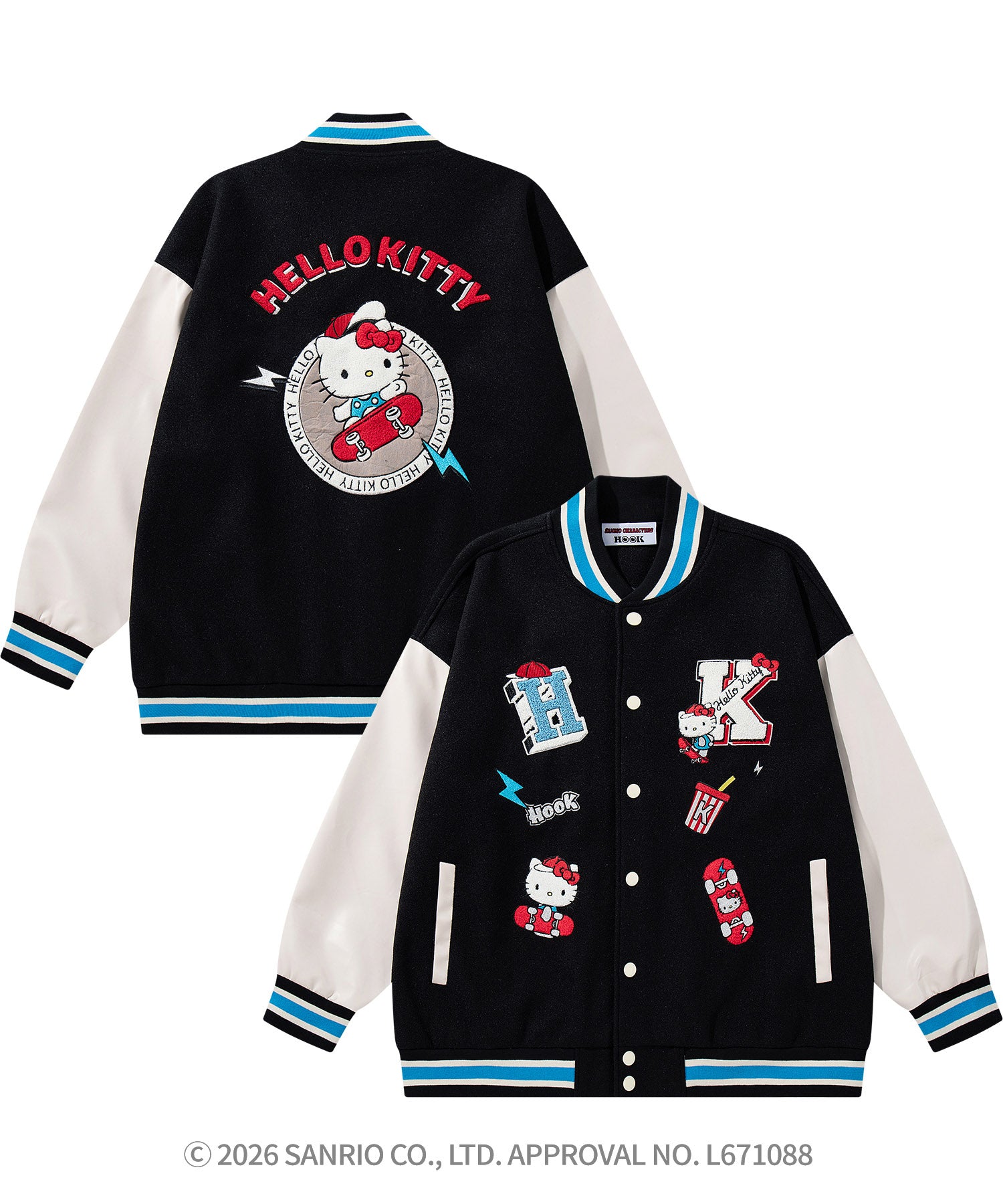 HOOK -original- SANRIO CHARACTERS Collaboration Character Shaggy Embroidered Stadium Jacket
