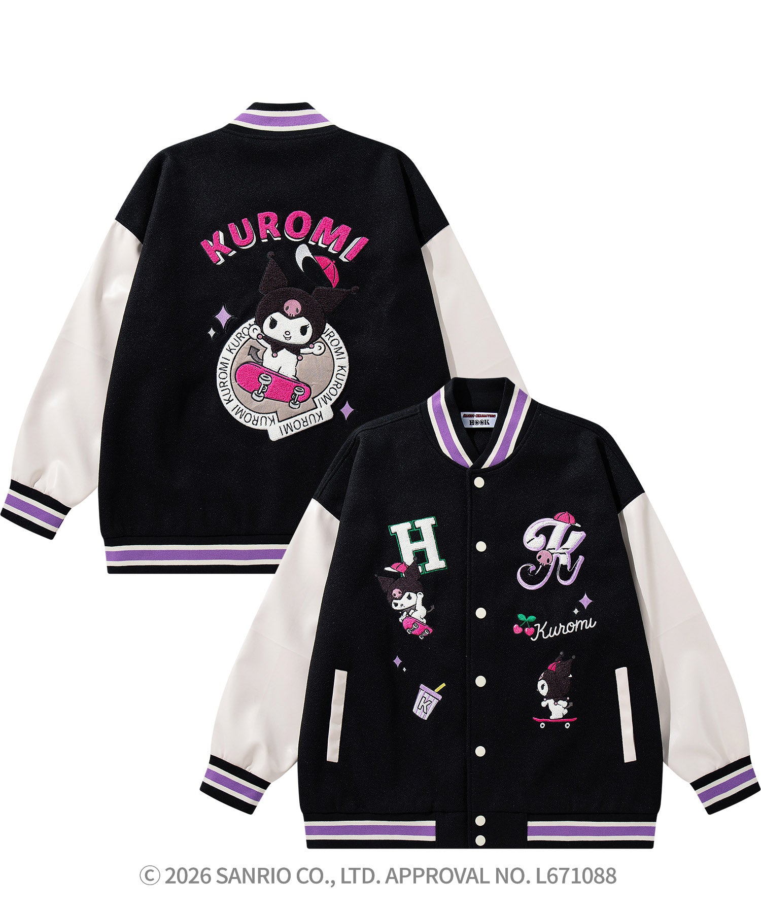 HOOK -original- SANRIO CHARACTERS Collaboration Character Shaggy Embroidered Stadium Jacket