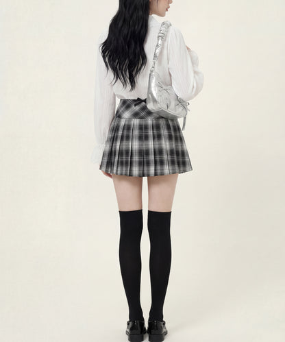 HOOK for girls　レースストライプシアー長袖ブラウス