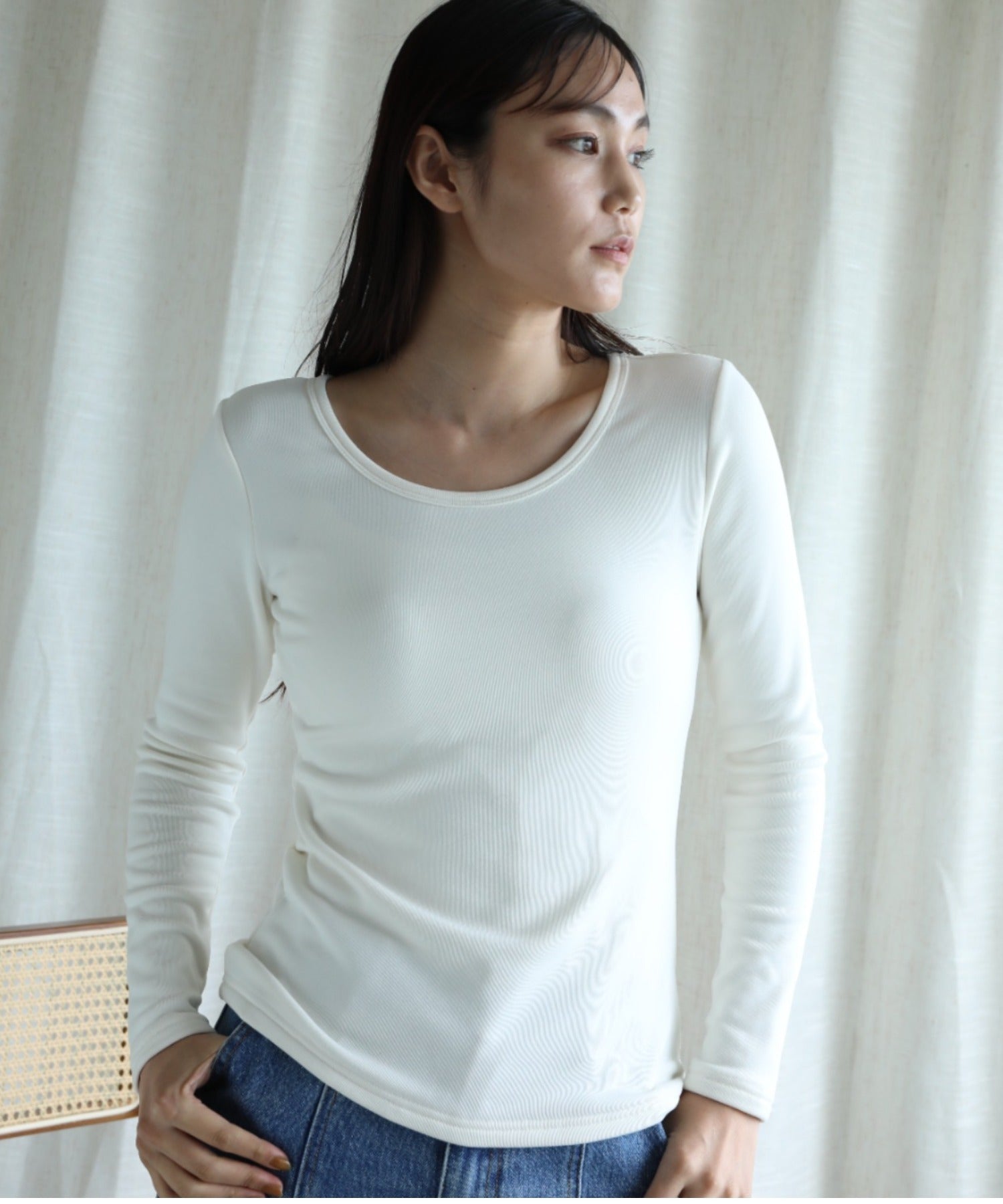 裏起毛・裏ボアヒートカットソー