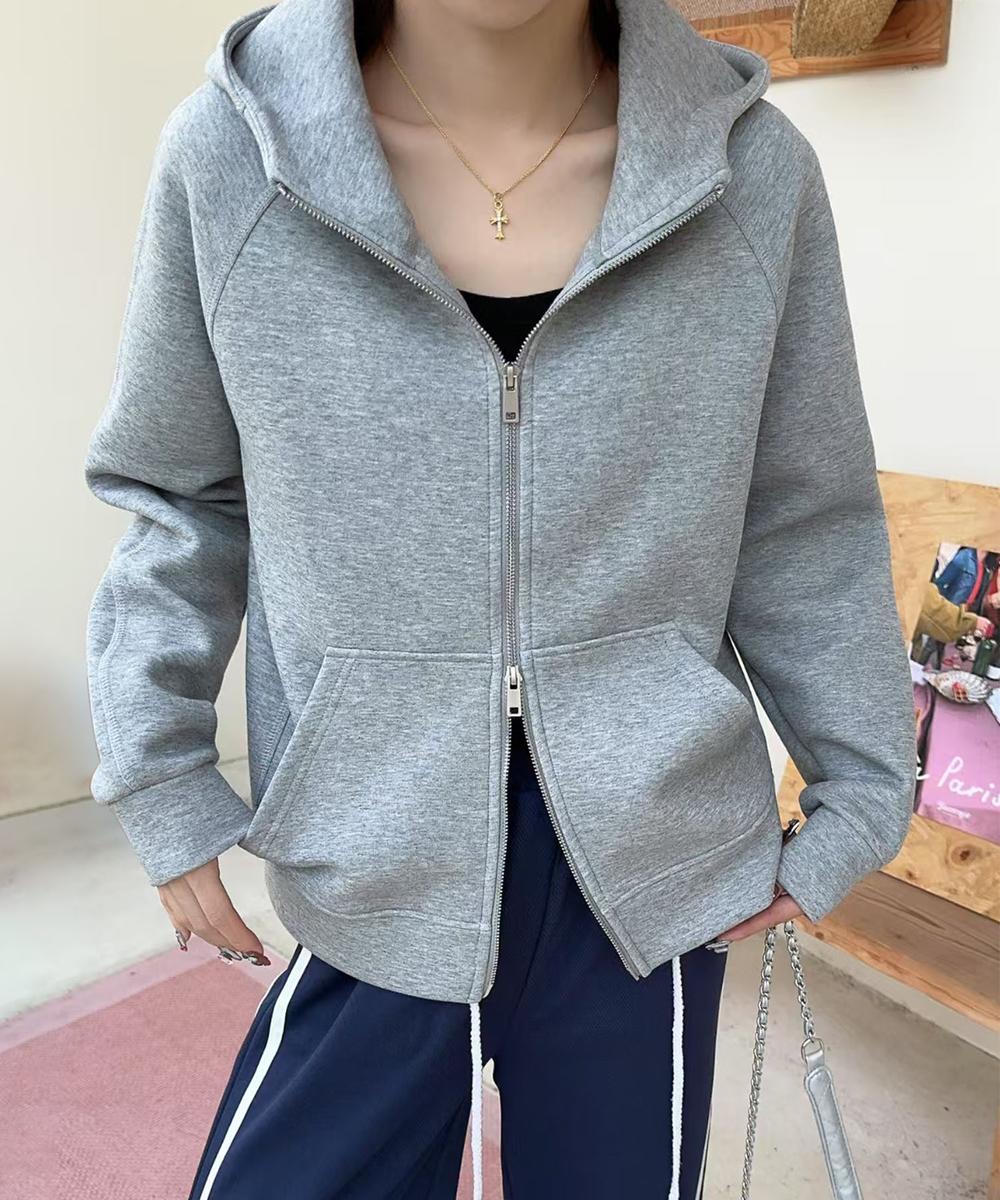 fitmore パーカー ZOZO限定カラー】裾フリルテントラインフーディー（パーカー
