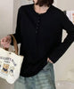 ヘンリーネック長袖Tシャツ