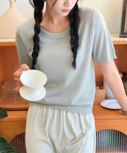 シンプルサマーニットTシャツ