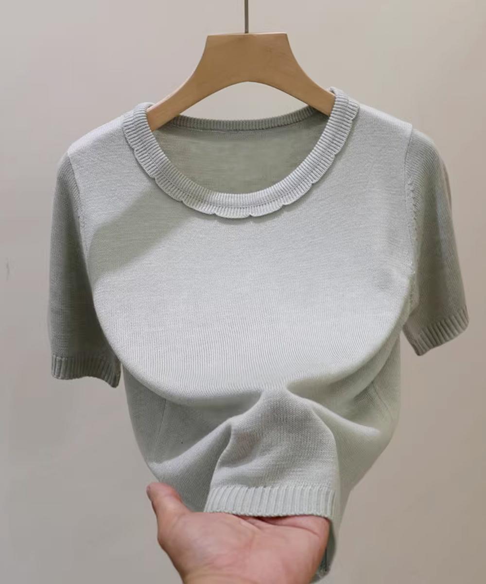 シンプルサマーニットTシャツ