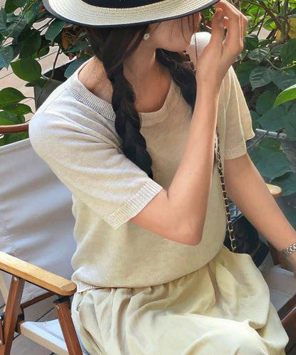 シンプルサマーニットTシャツ