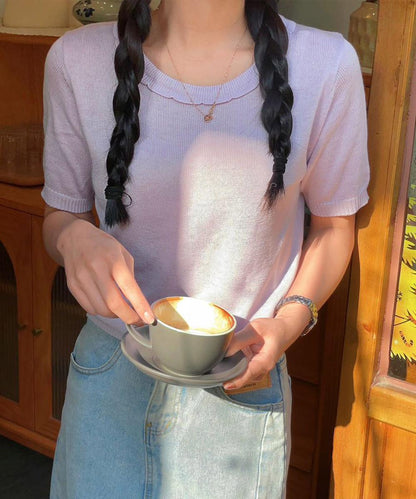 シンプルサマーニットTシャツ