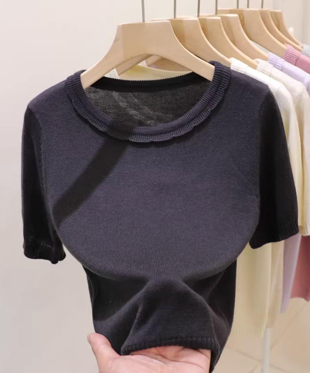 シンプルサマーニットTシャツ