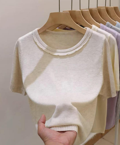 シンプルサマーニットTシャツ