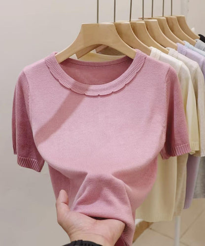 シンプルサマーニットTシャツ