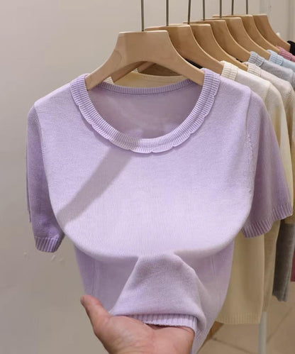 シンプルサマーニットTシャツ