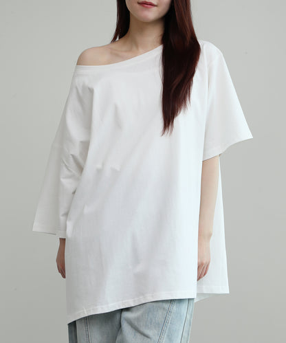 aimoha/ワンショルダー風ビッグTシャツ