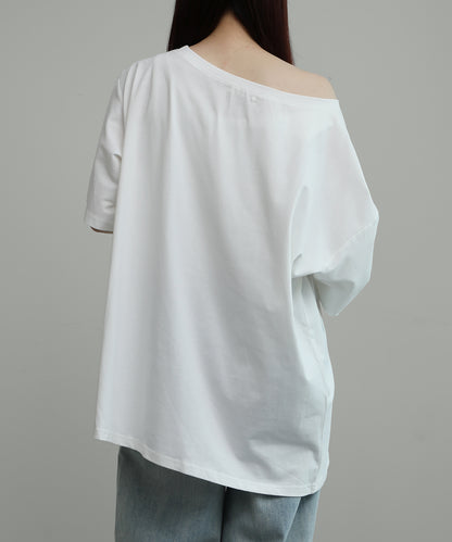 aimoha/ワンショルダー風ビッグTシャツ