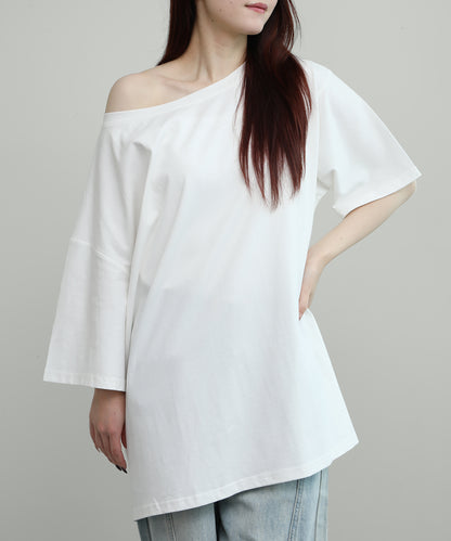 aimoha/ワンショルダー風ビッグTシャツ