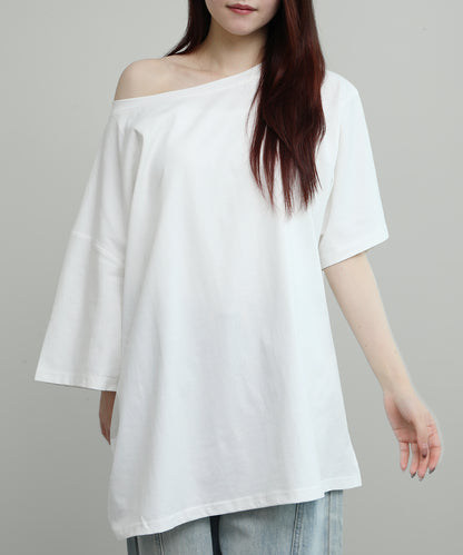 aimoha/ワンショルダー風ビッグTシャツ