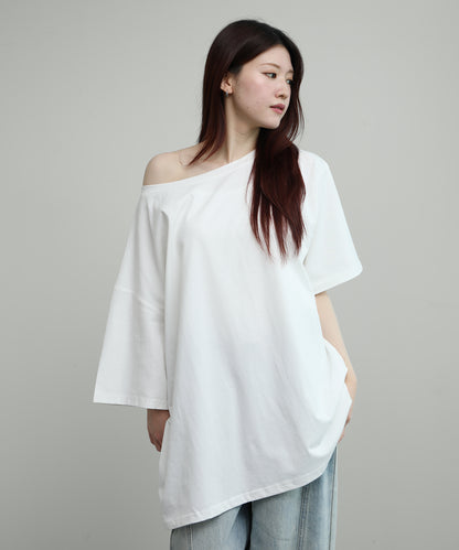 aimoha/ワンショルダー風ビッグTシャツ