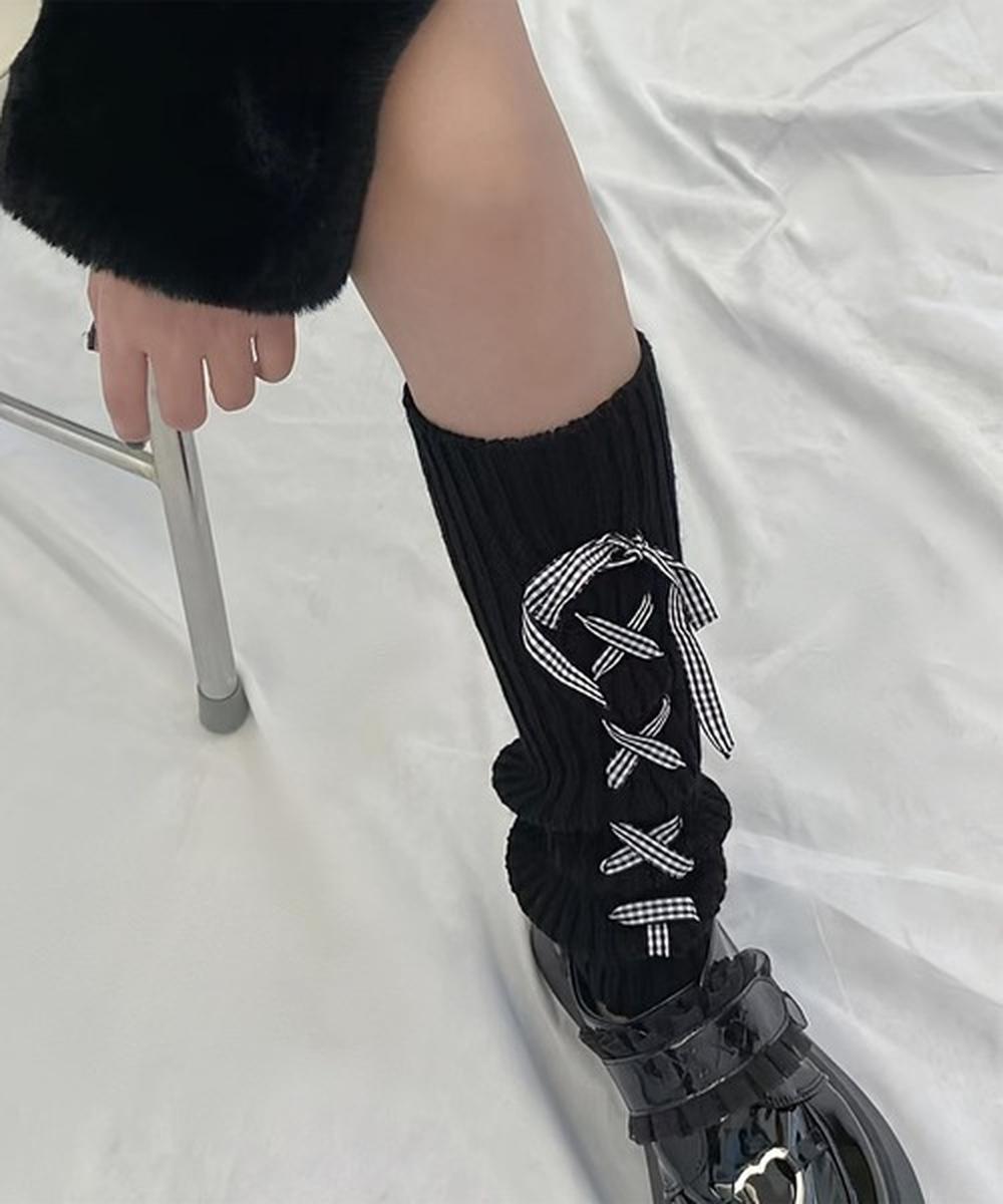 【MOSOX】レースアップレッグウォーマー