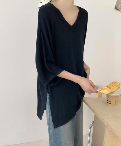 リラックスVネックニットトップス