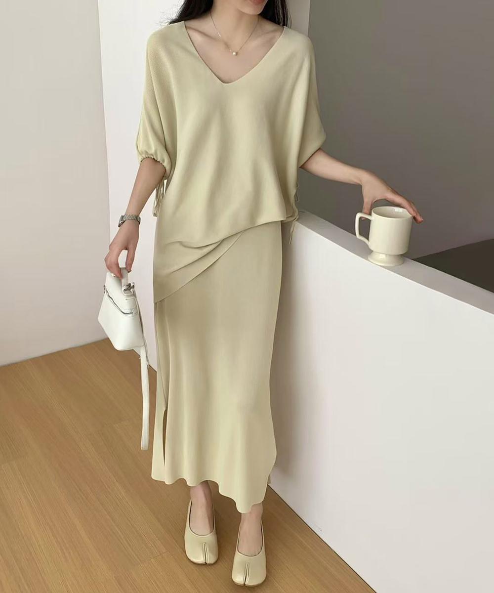ゆったりトップス＆ロングスカート セットアップ