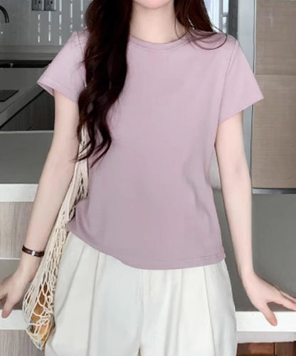 【aimoha】デイリークルーネックTシャツ