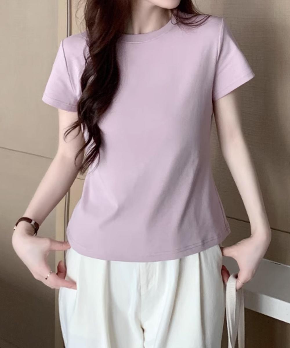 【aimoha】デイリークルーネックTシャツ