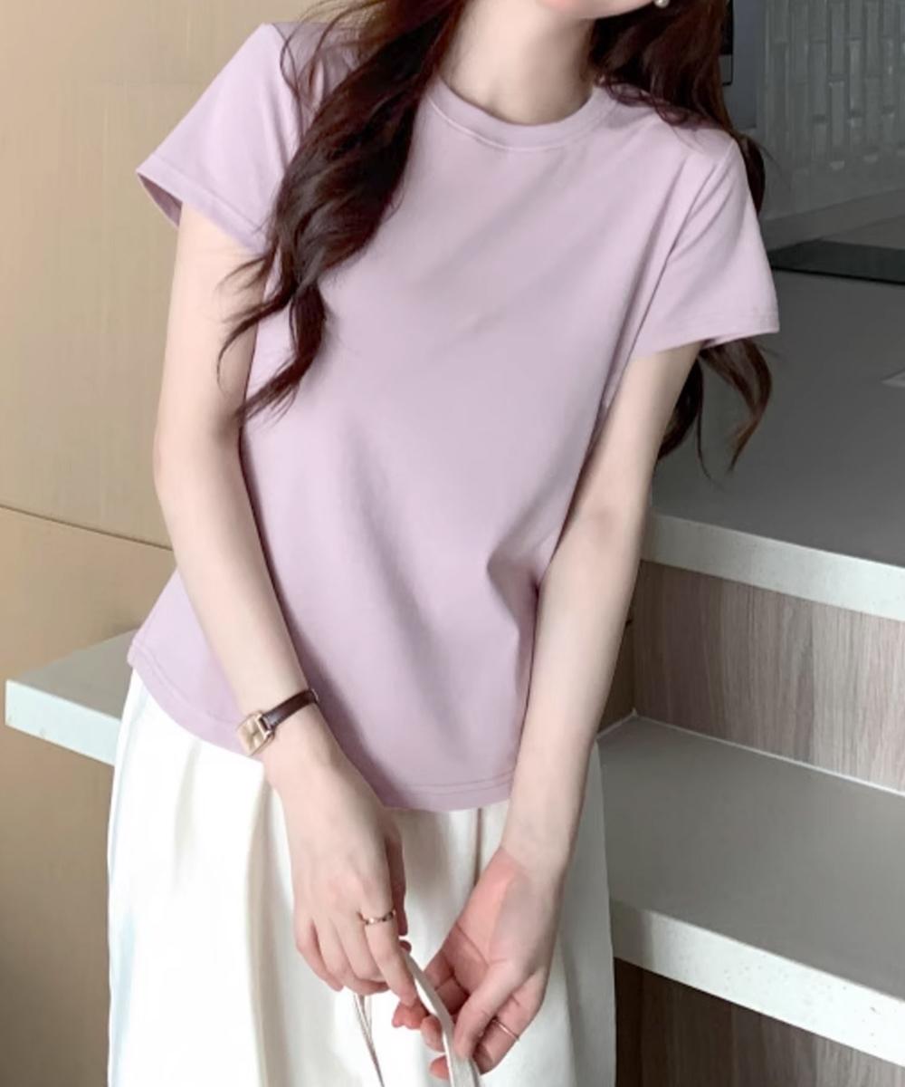 【aimoha】デイリークルーネックTシャツ