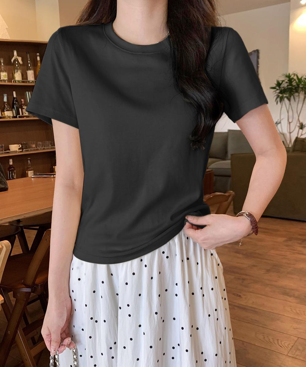 【aimoha】デイリークルーネックTシャツ