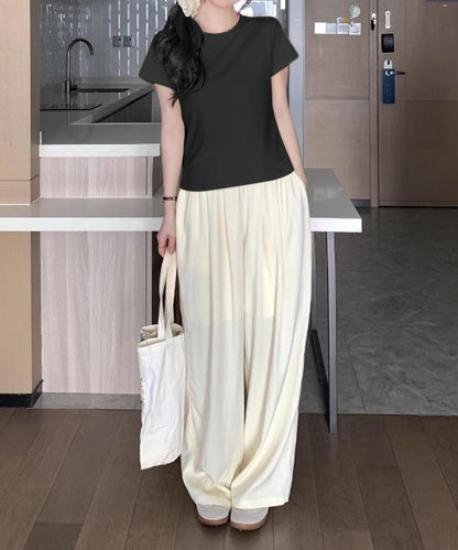 【aimoha】デイリークルーネックTシャツ