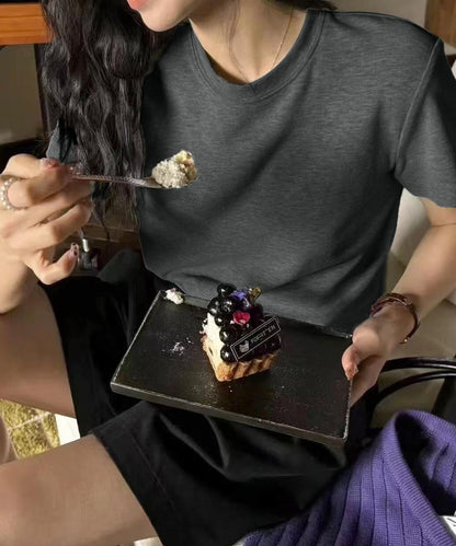 【aimoha】デイリークルーネックTシャツ