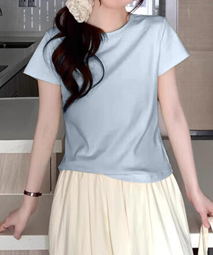 【aimoha】デイリークルーネックTシャツ