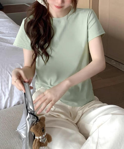 【aimoha】デイリークルーネックTシャツ