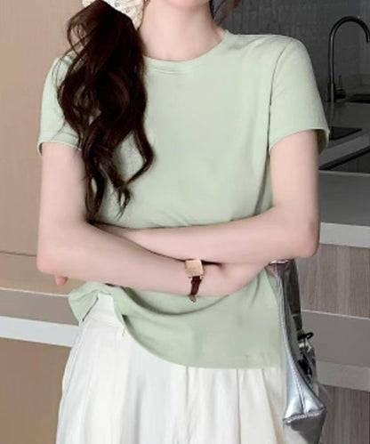 【aimoha】デイリークルーネックTシャツ