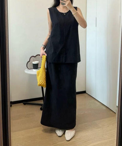 ノースリーブトップス＆ロングスカートセットアップ