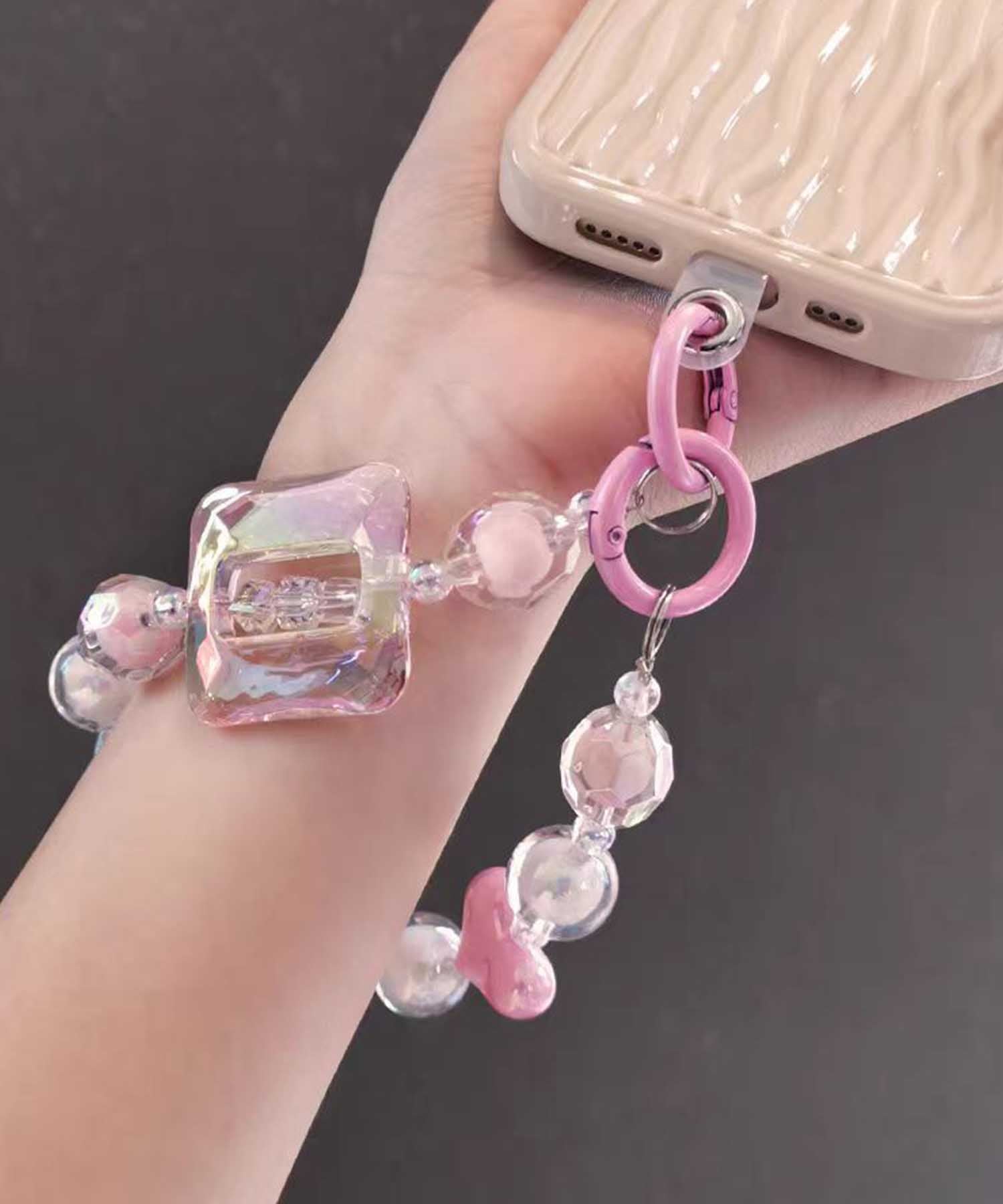 【HOOK】for　girls　キラキラビーズスマホストラップ