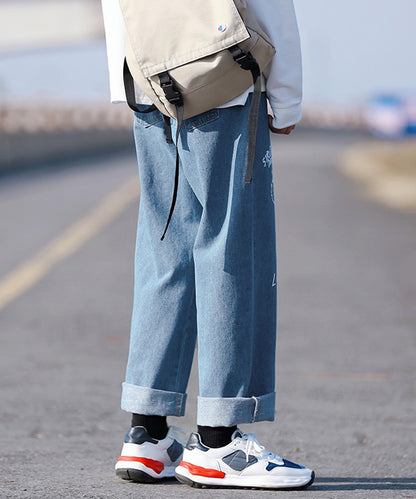 [HOOK] [New] Denim wide pants with graffiti print