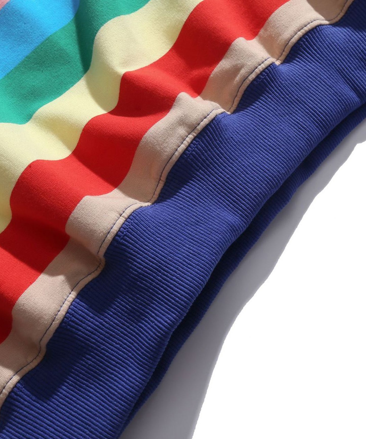 [HOOK -original-] Melting heart embroidery rainbow border ringer sweatshirt