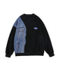 [HOOK] Unique denim switching sweatshirt