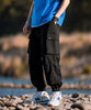 [HOOK-] American casual side big pocket hem cargo pants