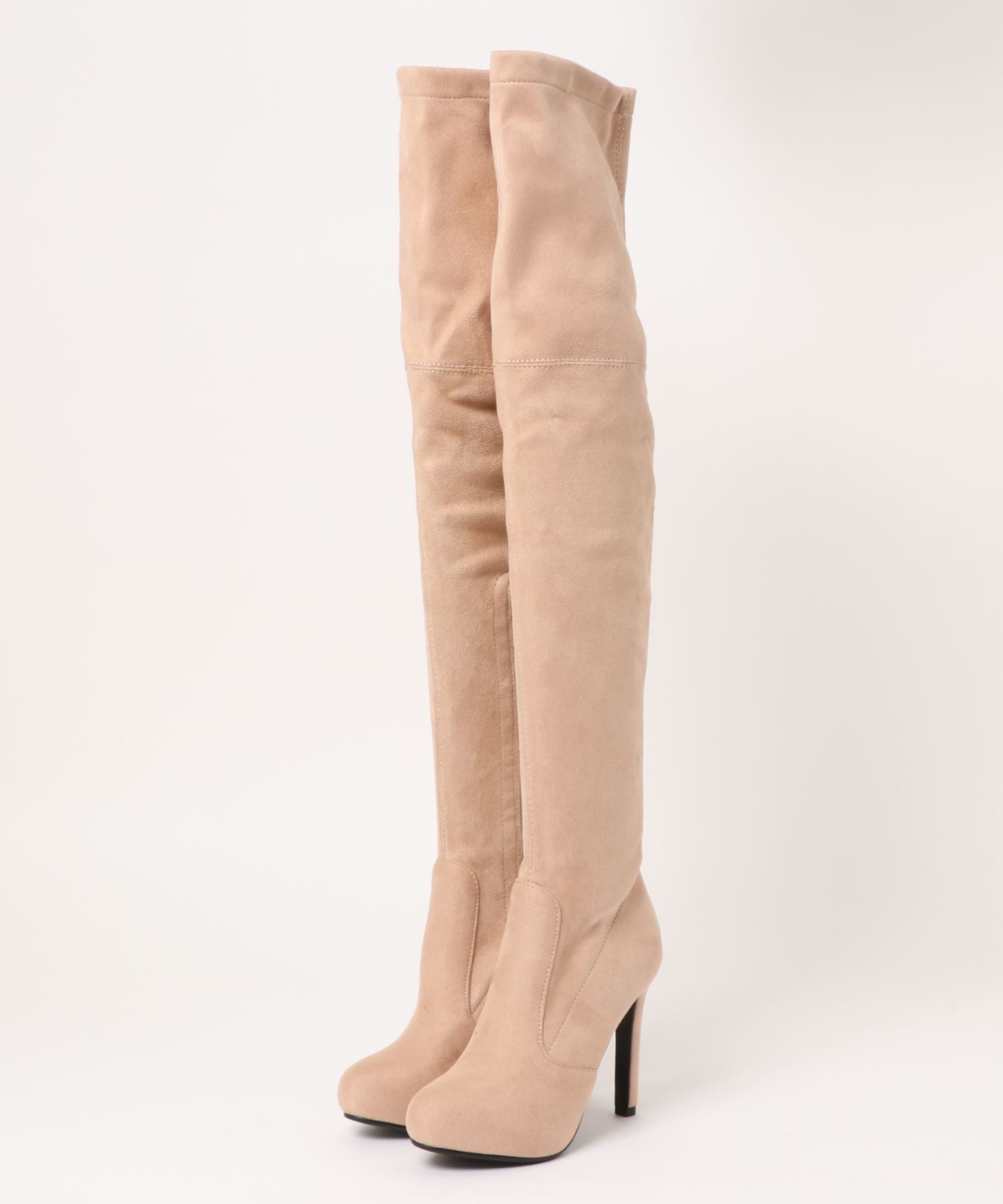 ハンマ•ハンマ　ニーハイ　サイハイ　ブーツ　ポインテッドトゥ　ベージュ ハンマ•ハンマ様専用 ニーハイ サイハイ ブーツ ポインテッドトゥ ベージュ