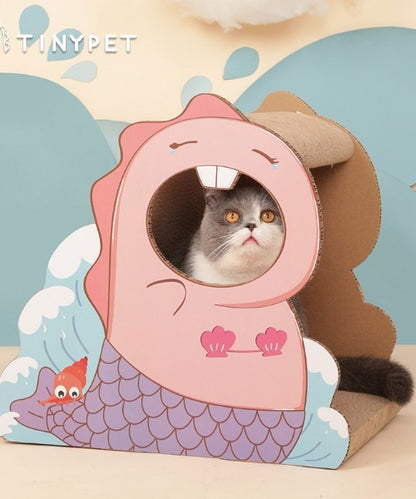 猫用爪とぎ 可愛い恐竜型