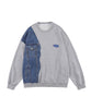 [HOOK] Unique denim switching sweatshirt