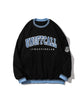 [HOOK] American casual logo embroidery color scheme border rib sweatshirt